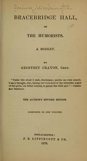 Cover of: Bracebridge hall, or The humorists by Washington Irving