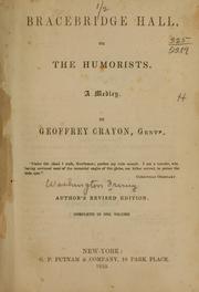 Cover of: Bracebridge hall, or The humorists by Washington Irving