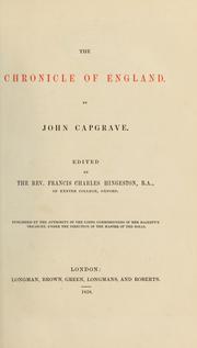 Cover of: The chronicle of England by John Capgrave