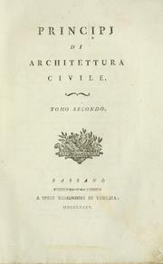 Cover of: Principj di architettura civile