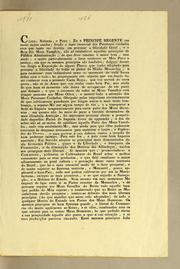 Cover of: Clero, nobreza, e povo: Eu o principe regente vos envio muito saudar: sendo o mais essencial dos paternaes cuidados com que tanto me desvélo em procurar a felicidade geral, e o bem dos meus vassallos, não só estabelecer aquelles principios de pública administração, de que deve resultar o maior bem, mas ainda, e muito particularmente o fazer conhecer ao meu povo a justiça, em que os mesmos principios sãó fundados; ..