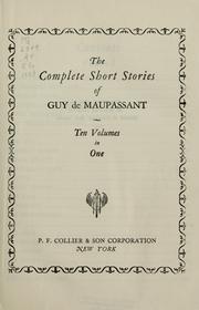 Cover of: The complete short stories of Guy de Maupassant by Guy de Maupassant
