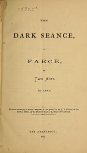 Cover of: The dark seance
