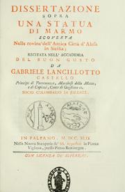 Cover of: Dissertazione sopra una statua di marmo by Torremuzza, Gabriele Lancillotto Castello principe di