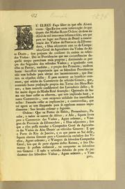 Cover of: Eu Elrey Fąco saber os que este alvará virem: que Eu tive certa informącão de que depois das Minhas Reaes ordens de dous de abril de mil setecentos sessenta e seis, em que para ter lugar nos portos do Brazil a concorrencia dos vinhos da provincia da Estremadura, e ilhas adjacentes com os da Companhia Geral da Agricultura das vinhas do Alto Douro, sem prejuizo do consumo de ambos os referidos vinhos: ..