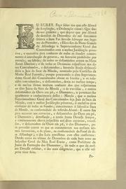 Cover of: Eu Elrey. Fąco saber aos que este alvará de ampliącão, e declarącão virem: que sendo-me presente, que depois que por alvará de dezaseis de dezembro de mil setecentos setenta e hum fui servido subrogar nos lugares do provedor, e escrivães da Meza Grande da Alfandega o Superintendente Geral dos Contrabandos com a mesma jurisdic̨cão privativa, e executiva para conhecer de todas as fraudes concernentes á introduc̨cão de generos, ou fazendas prohibidas por entrada, ou sahida; de todas os descaminhos contra os Meus Reaes direitos; e de todas as denúncias respectivas aos ditos contrabandos, e descaminhos; havendo ficado desnecessario o juiz de Saca da Moeda, nomeado pelo Conselho da Minha Real Fazenda; porque procurando o dito Superintendente Geral dos Contrabandos obviar as fraudes, e os referidos contrabandos, e descaminhos, devia ao mesmo tempo, e da mesma fórma tambem conhecer dos que respeitavam ao dito juizo da Saca da Moeda, e ás travessias, e outros descaminhos de ouro em pó, e diamantes, e pertencer-lheigualmente o conhecimento delles: ..