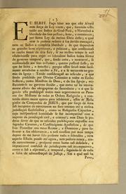 Cover of: Eu Elrey. Faço saber aos que este alvará com força de ley virem, que, havendo restituido aos Indios do Graõ Pará, e Maranhaõ a liberdade das suas pessoas, bens, e commercio .. by Portugal