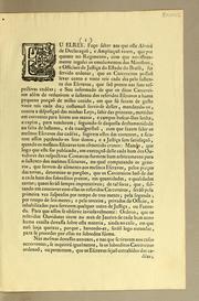 Cover of: Eu Elrey. Faço saber aos que este alvará de declaraçaõ, e ampliaçaõ virem, que por quanto no regimento, com que novissimamente regulei os emolumentos dos ministros, e officiaes de justiça do estado do Brasil .. by Portugal