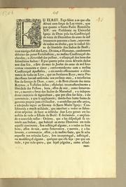 Cover of: Eu Elrey. Faço saber a os que este alvará com força de ley virem: que por quanto o santo padre Benedicto XIV. ora presidente na Universal Igreja de Deos pela sua constituįcaõ de vinte de dezembro de anno de mil setecentos quarenta e hum, reprovantes todos os abusos, que se tinhaõ feito da liberdade dos Indios do Brasil ..