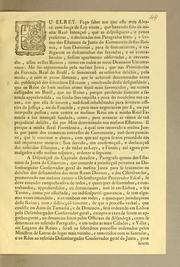 Cover of: Eu Elrey. Faço saber aos que este meu alvará com força de ley virem, que havendo sido da minha real intençaõ, que as disposiçoens, e penas prescritas, e declaradas nos paragrafos sexto, e setimo dos estatutos da Junta do Commercio ..