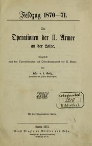 Cover of: Feldzug 1870-71 by Colmar Freiherr von der Goltz