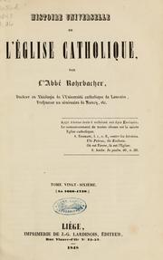 Cover of: Histoire universelle de l'Église catholique