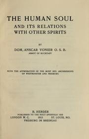 Cover of: The human soul and its relations with other spirits