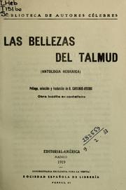 Cover of: Las bellezas del Talmud: antologia hebraica, prólogo