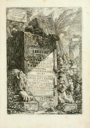 Lettere di givstificazione by Giovanni Battista Piranesi