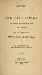 Cover of: Letters from the West Indies by Sylvester Hovey
