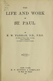 Cover of: The life and work of St. Paul