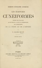 Cover of: Éléments d'épigraphie assyrienne by Joachim Menant