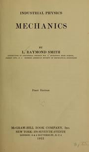 Cover of: Mechanics... by Lewis R. Smith, Lewis R. Smith