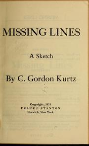 Cover of: Missing lines