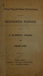 Cover of: Monsieur Pierre | 