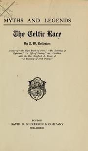 Cover of: Myths and legends: the Celtic race