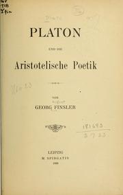 Cover of: Platon und die Aristotelische Poetik