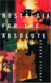 Cover of: Nostalgia for the Absolute