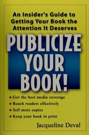 Cover of: Publicize your book! by Jacqueline Deval