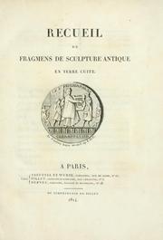 Cover of: Recueil de fragmens de sculpture antique en terre cuite