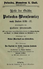 Cover of: Reise der Grafin Potocka-Wonsowicz nach Italien 1826-27 by Anna Potocka