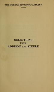 Cover of: Selections from Addison and Steele by Joseph Addison