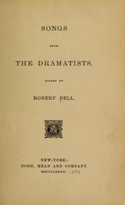Cover of: Songs from the dramatists