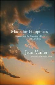 Cover of: Made for Happiness by Jean Vanier