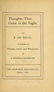 Cover of: Thoughts that come in the night by William Lavender