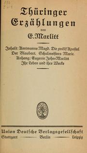 Cover of: Thüringer Erzählungen