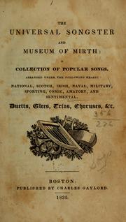 Cover of: The universal songster and museum of mirth by 