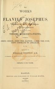 Cover of: The works of Flavius Josephus by Flavius Josephus