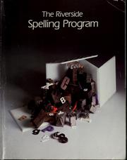 Cover of: The Riverside spelling program