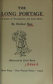 Cover of: The Long Portage by Herbert Best