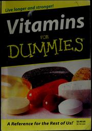 Cover of: Vitamins for dummies by Christopher Hobbs