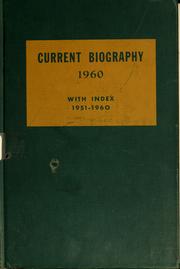 Cover of: Current Biography Yearbook: 1960