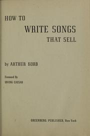 Cover of: How to write songs that sell
