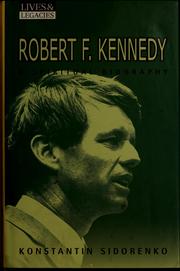 Cover of: Robert F. Kennedy: a spiritual biography