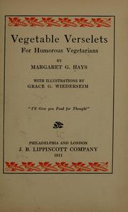 Cover of: Vegetable verselets for humorous vegetarians