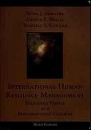 Cover of: International human resource management by Peter Dowling