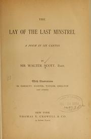 Cover of: The lay of the last minstrel by Sir Walter Scott