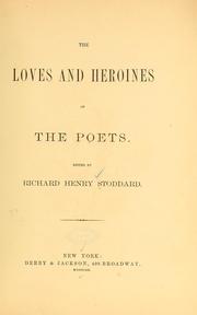Cover of: The loves and heroines of the poets