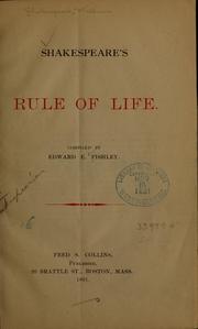 Shakespeare's Rule of Life