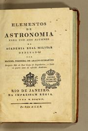 Cover of: Elementos de astronomia par uso dos alumnos da Academia Real Militar